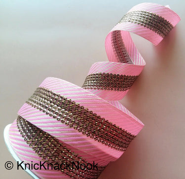 Indian Lace Trim Stripes Embroidered Lace Trim 38mm Wide, Trimming, Decorative Ribbon